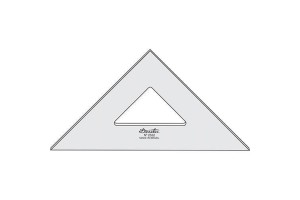 ESQUADRO ACRILICO TRIDENT SEM ESCALA AC 45G 32CM