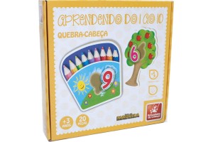 QUEBRA CABECA MADEIRA NUMEROS 1 AO 10 UNIDADE