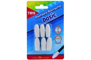 PONTEIRA BORRACHA BASIC BRANCA CART 6 UN
