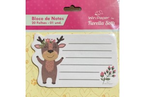 BLOCO ADESIVO 20 FLS STICKER CUTE NOTES HORIZONTAL 11,4CM X 7CM 1 UNIDADE