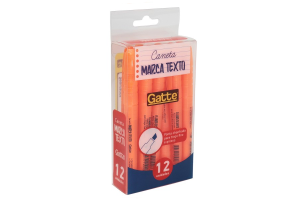 MARCA TEXTO GATTE LARANJA CX C/ 12 PCS