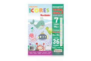 ECOCORES TEXTURA 3 7 CORES A4+ 23X32CM 36 FLS