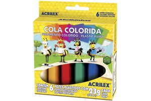 COLA COLORIDA ACRILEX COM 6 UNI